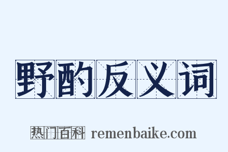 野酌反义词是什么意思的图片